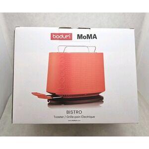 New In Box Bodum MOMA Bistro Toaster in Orange